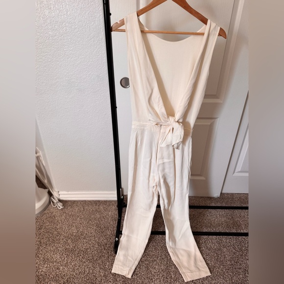 MASSIMO DUTTI WHITE OPEN BACK JUMPSUIT SIZE 2 - Picture 5 of 5